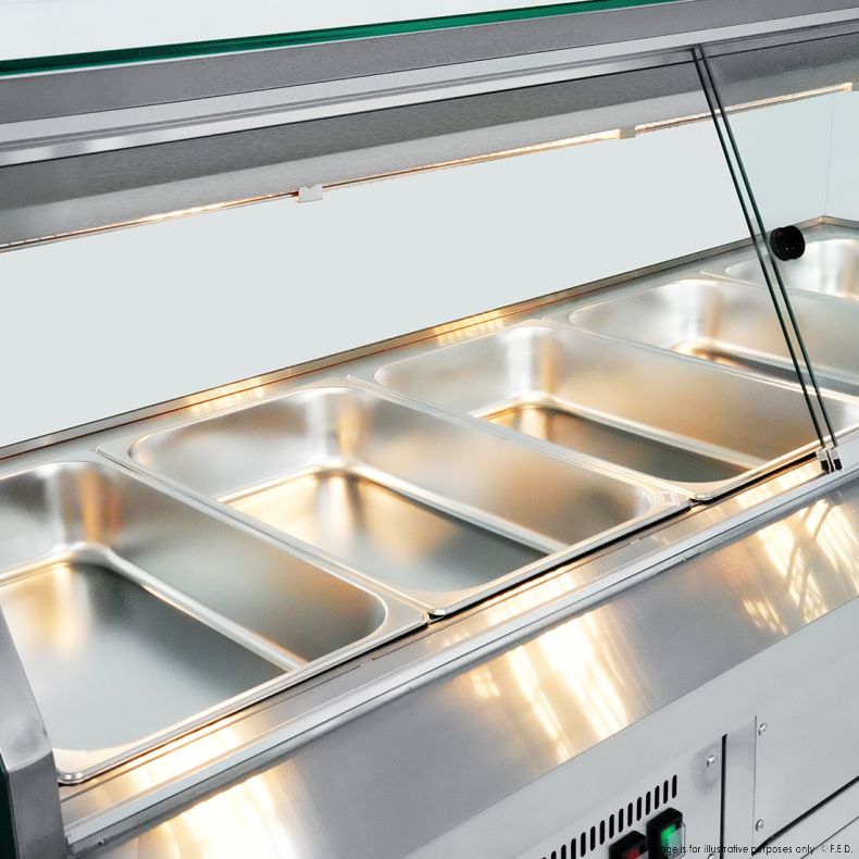 Thermaster Wet and Dry Bain Marie Display 5x1/1 GN Pans - PG180FE-XG