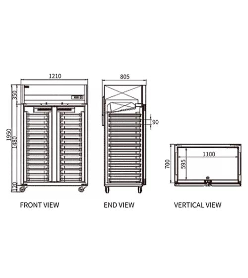 Stainless Steel Double Door Tray Freezer – Snow Village CFD-40D2F-K (900L)