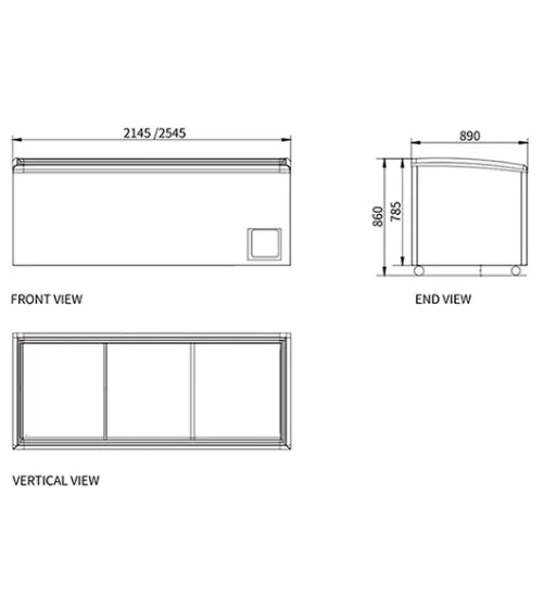Modular Supermarket Island Freezer – Snow Village CQS-25L (900L)