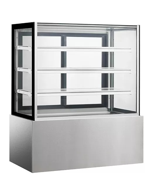 Commercial Square Glass Refrigerated Cake Display Showcase - 360L