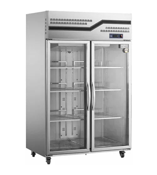 Stainless Steel Two Glass Door Fridge – Snow Village CFR-40B2F (925L)
