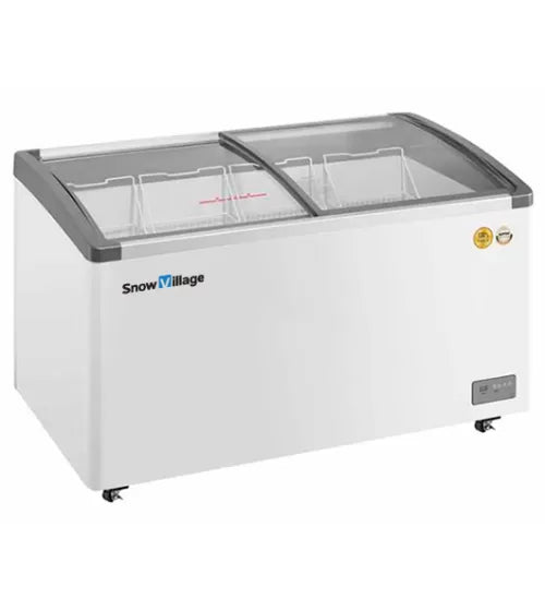 Two Sliding Glass Lids Dual Temperature Chest Freezer – Snow Village SD/SC-400Y (400L)