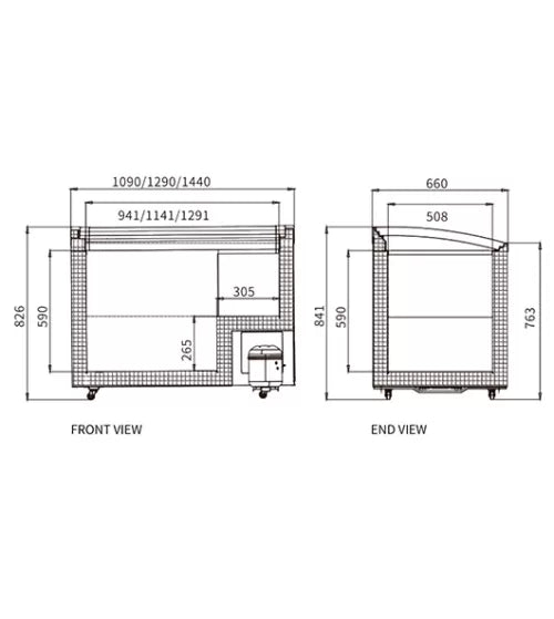 Two Sliding Glass Lids Dual Temperature Chest Freezer – Snow Village SD/SC-400Y (400L)