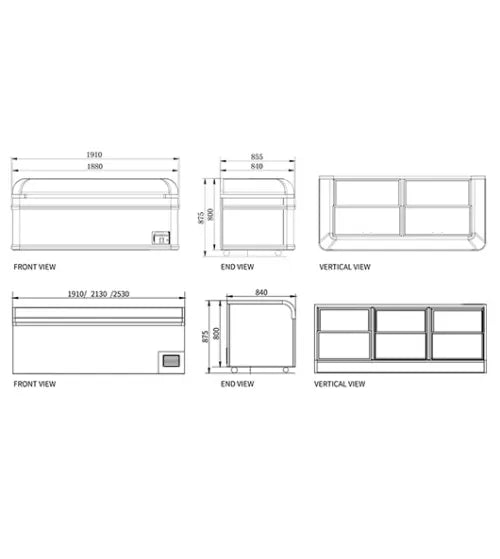 Modular Supermarket Island Freezer – Snow Village CQG-25L (902L)
