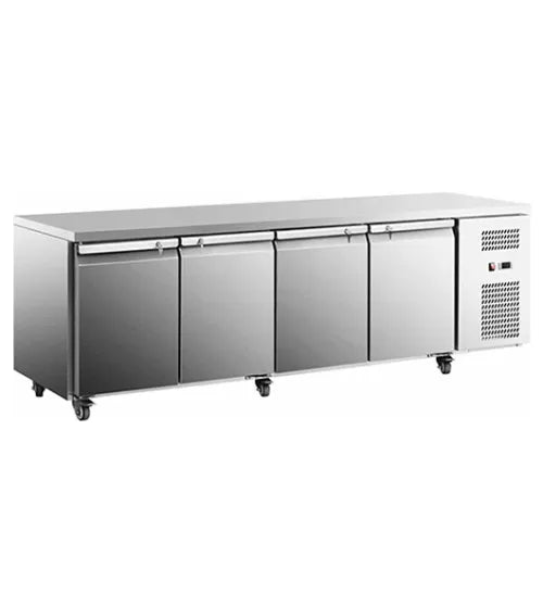Stainless Steel Four Door Workbench Freezer – Snow Village GNF2280T4 (430L)