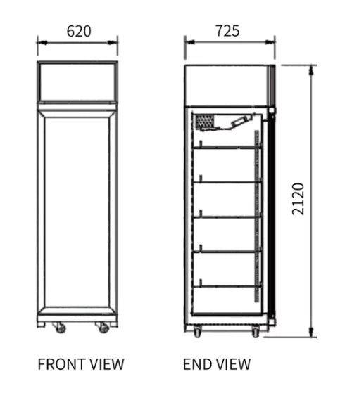 Single Glass Door Display Fridge – Snow Village LC-620FX (620L)