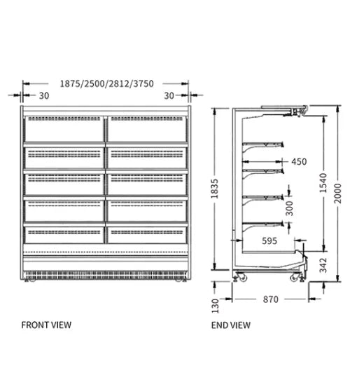 Supermarket Vertical Display Chiller – Snow Village XC-CLF-25/870 (1650L)