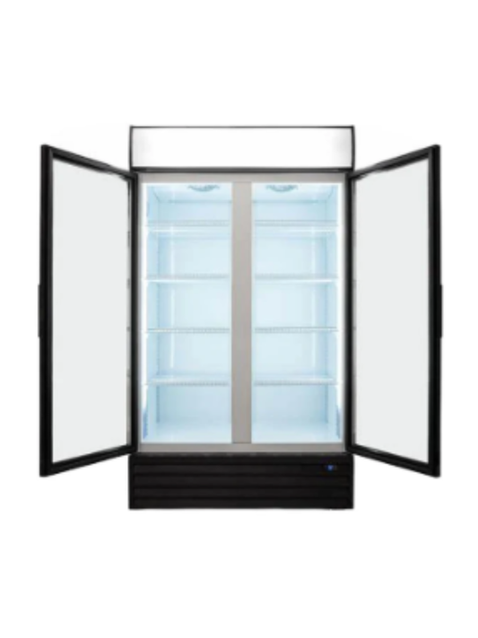 Eurotag 906L Two Sliding Glass Door Commercial Upright Display Fridge