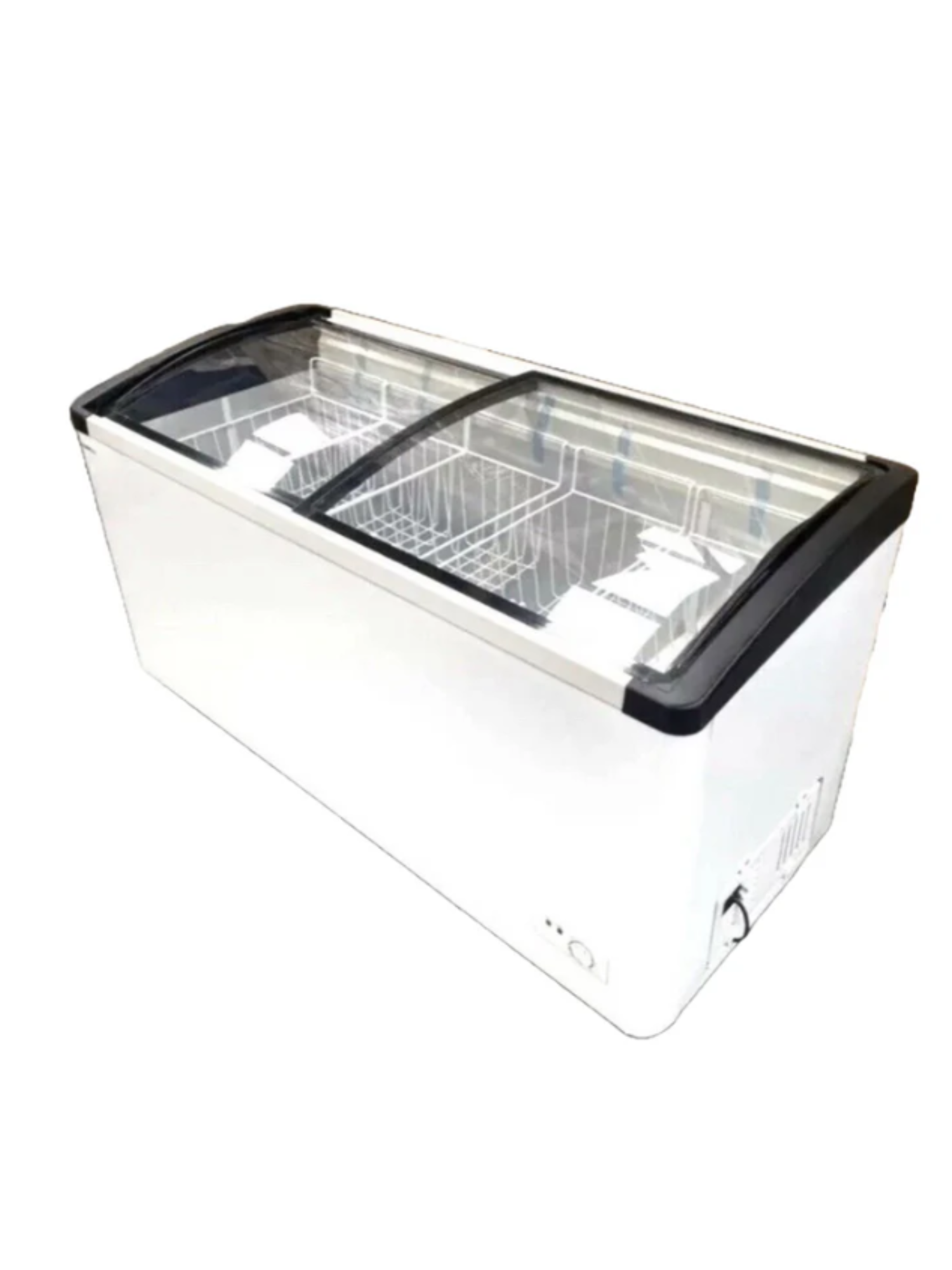 Eurotag Commercial Display Chest Freezer 610L Angle Top Curved Glass