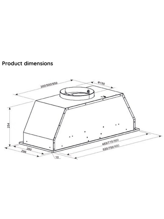 Tisira 75cm Undermount Rangehood