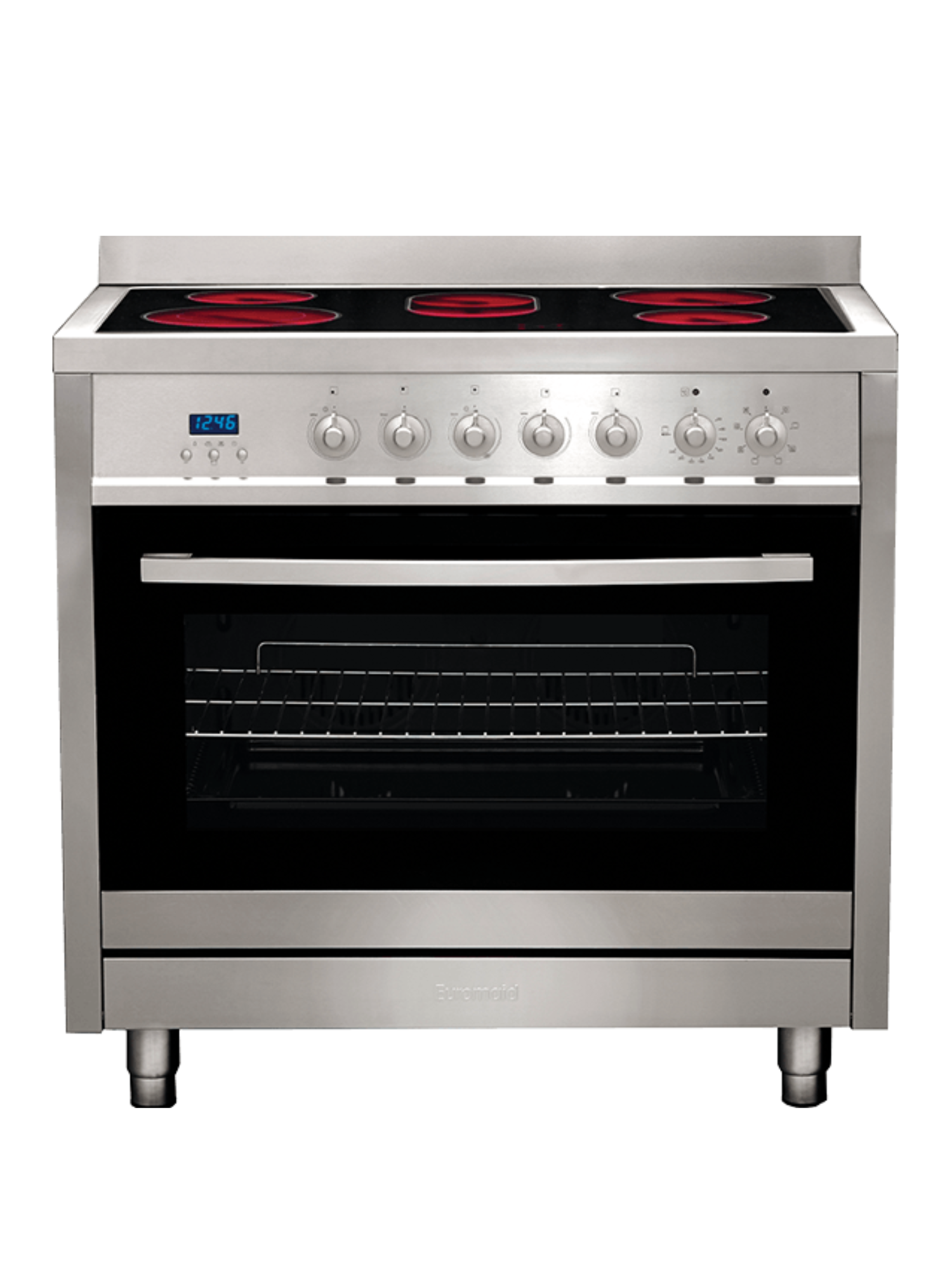 Euromaid 90cm Electric Oven Ceramic Cooktop Stainless Steel