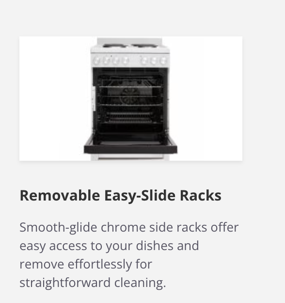 Euromaid 54cm Electric Freestanding Oven White EFS54FC-SEW 2 years warranty free metro deliery Melbourne