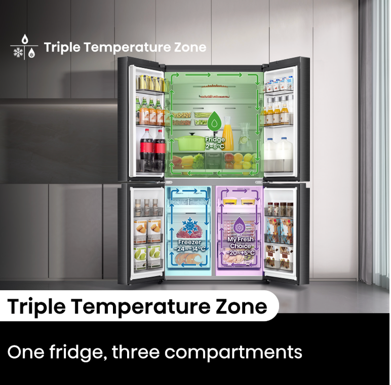 Hisense HRCD640TBW 640L PRUFLEX French Door Fridge Dual Ice & Water ConnectLife WiFi