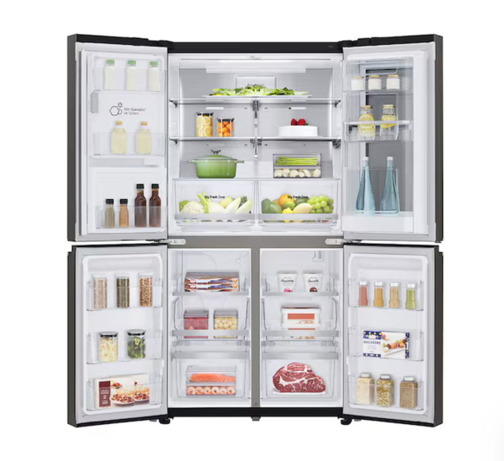 LG 637L French Door Fridge, with InstaView Door-In-Door®, in Black Stainless Finish
