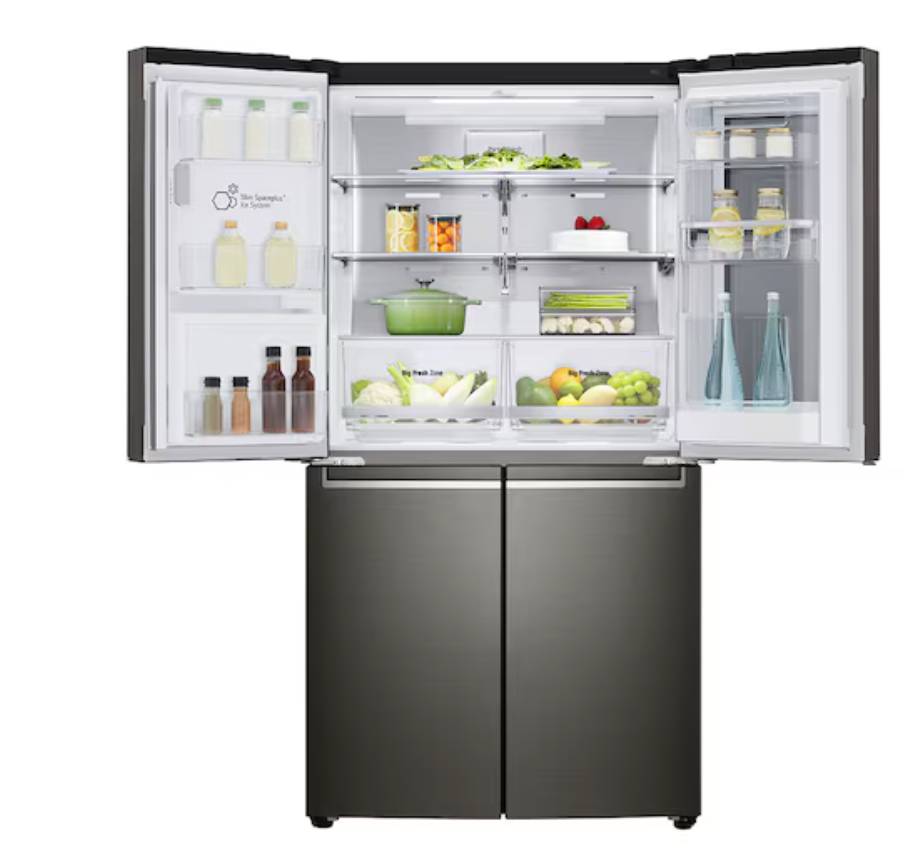 LG 637L French Door Fridge, with InstaView Door-In-Door®, in Black Stainless Finish