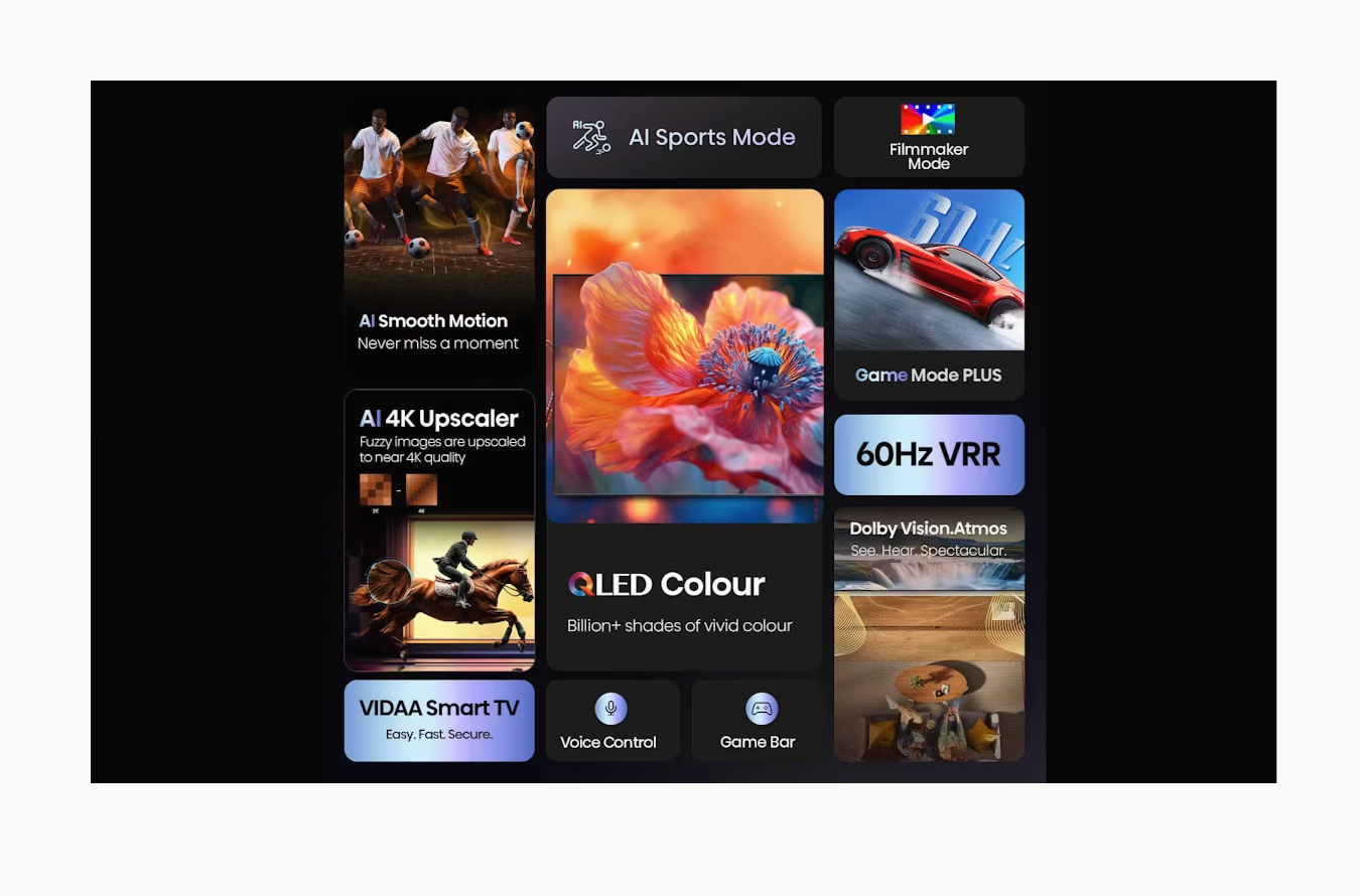 Hisense 65Q6QAU 65" QLED 4K Smart Google TV AI 4K Upscaler Dolby Vision & Dolby Atmos 2025 |3 Year Warranty