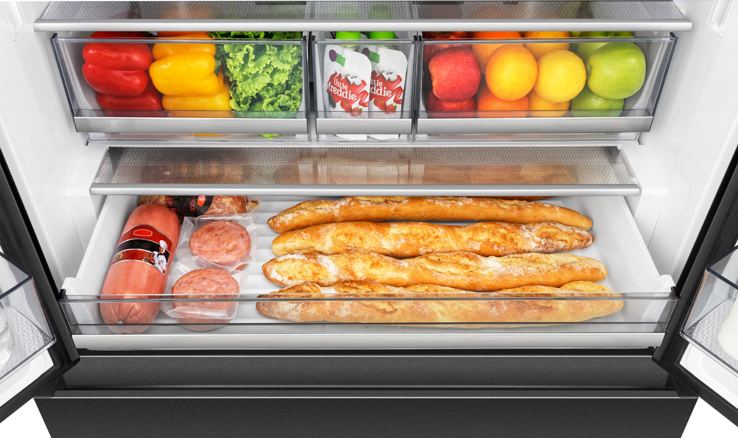Hisense 634L French Door Refrigerator HRFD634BW