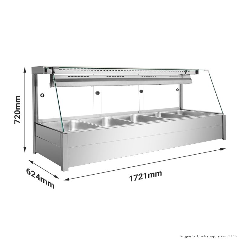 Bonvue Angled Countertop Wet and Dry Bain Marie BM17TC