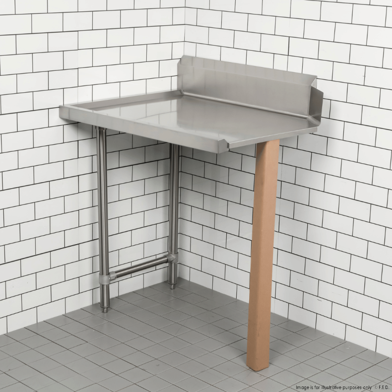 Modular System Clean Dish Table with Splashback CDT-1200R