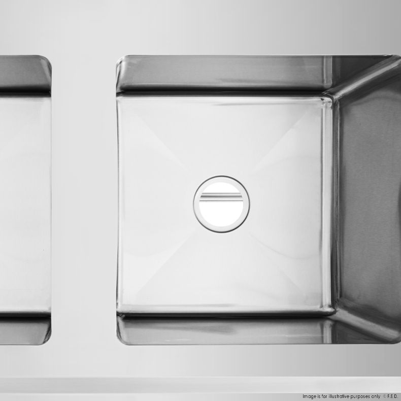 Double Left Sink Bench with Pot Undershelf DSB7-1500L/A