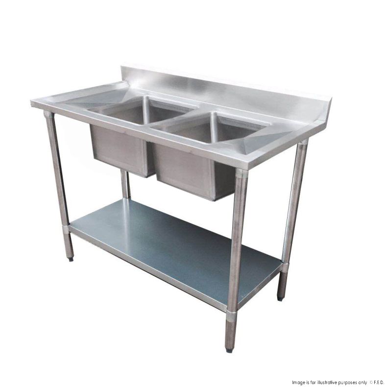 Modular System Double Sink Bench Right Handed 1500x600x900mm - 1500-6-DSBR