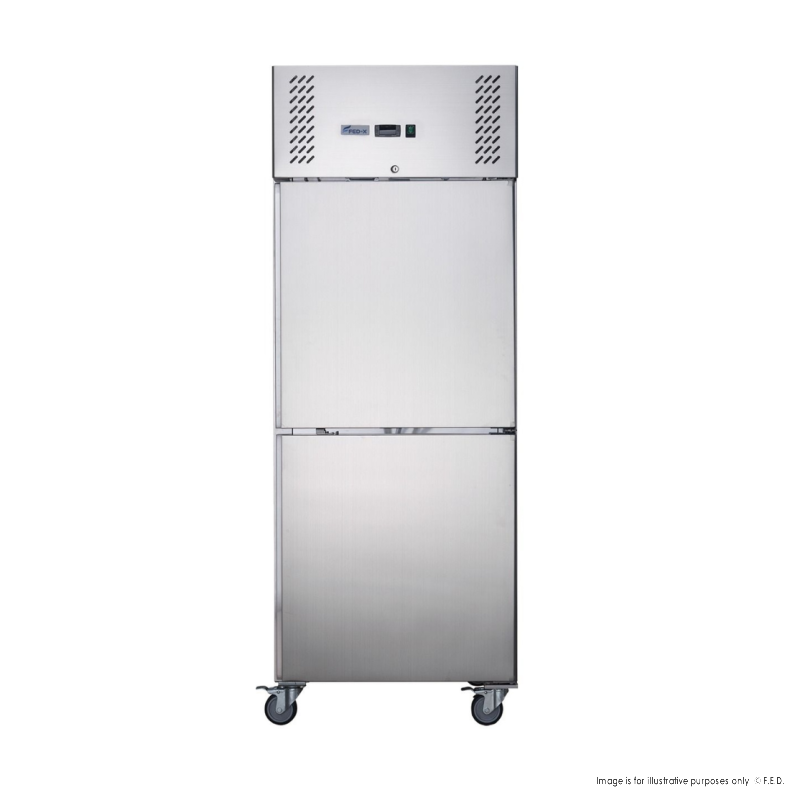 FED-X S/S Two half Door Upright Freezer - XURF600S1V
