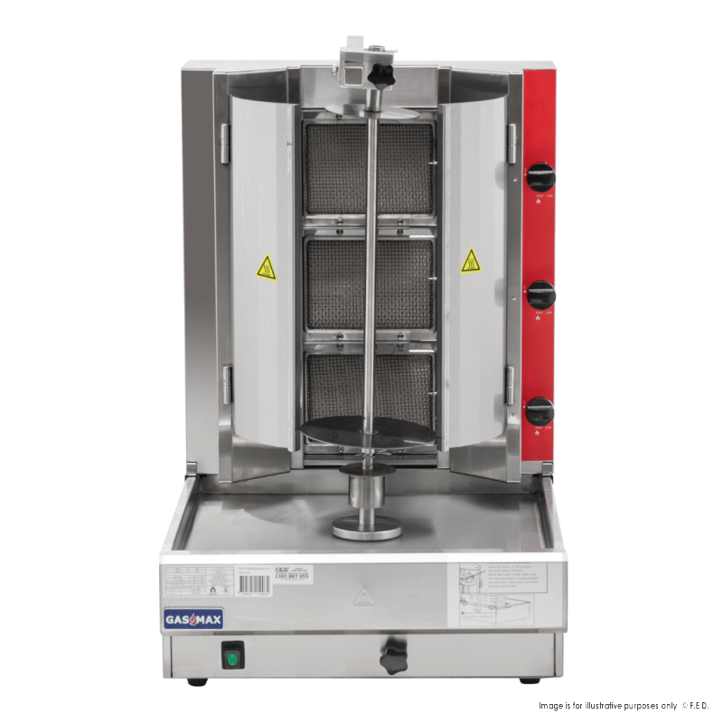 GasMax Semi-automatic 3 Burner LPG Kebab Machine - KB-3LPG