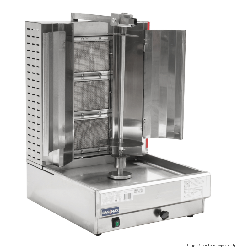 GasMax Semi-automatic 3 Burner NG Kebab Machine KB-3