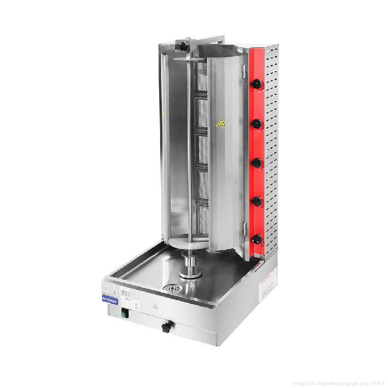 Gasmax Semi-automatic 5 Burner LPG Kebab Machine - KB-5LPG