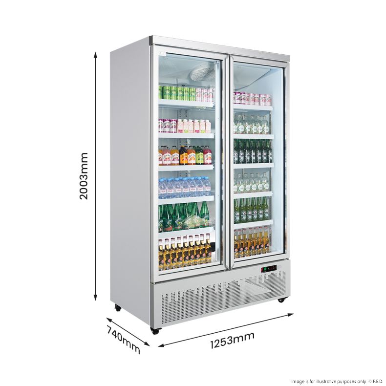 Thermaster Double Door Supermarket Fridge - LG-1000GBM
