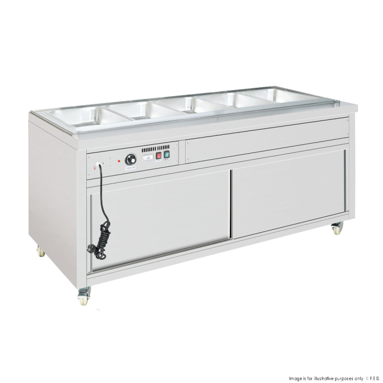 Thermaster Premium Wet and Dry Bain Marie Food Display 5x1/1 GN Pans - PG180FE-XB