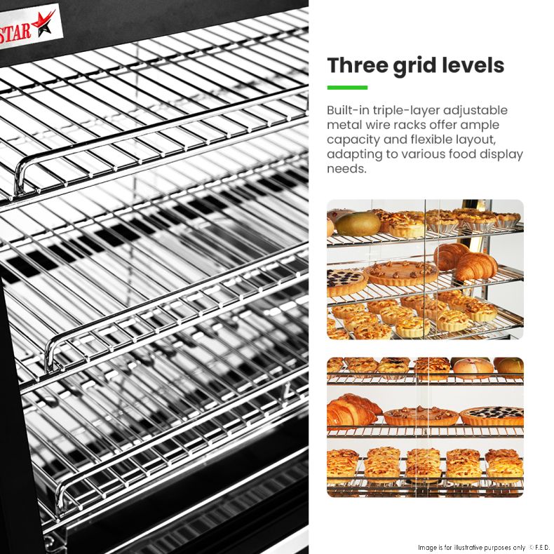 Benchstar Pie Warmer & Hot Food Display - PW-RT/660/TGE