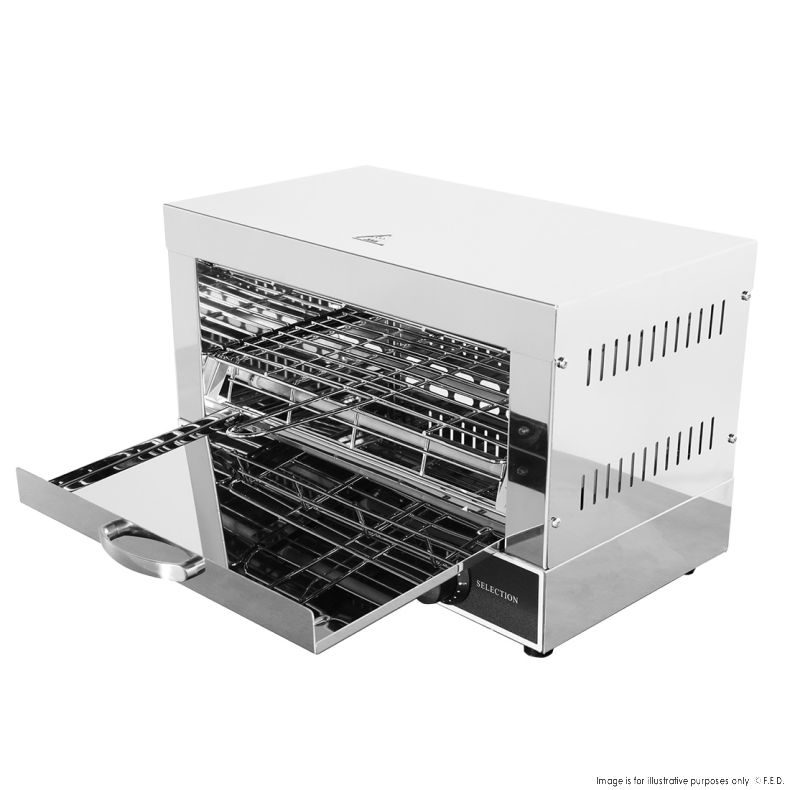 Benchstar Single infrared quartz element salamander griller toaster and timer - QT-1