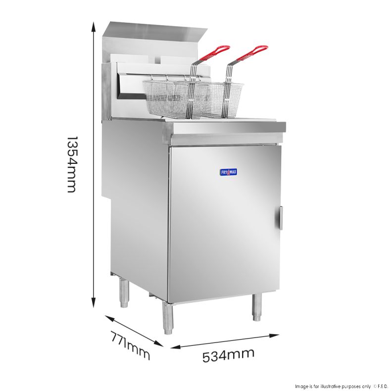 GasMax Superfast LPG Gas Tube Twin Vat Fryer - RC400TELPG