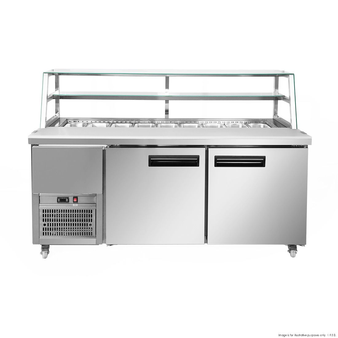 Thermaster two large door DELUXE Sandwich Bar - SCB/18
