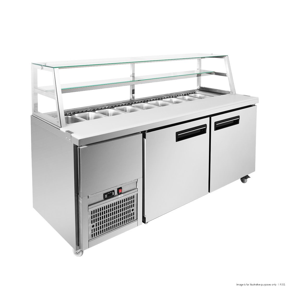 Thermaster two large door DELUXE Sandwich Bar - SCB/18