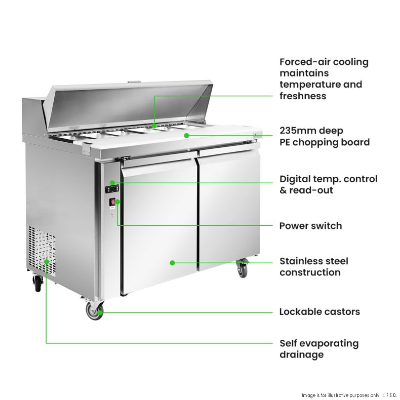 Thermaster two door Sandwich Bar - SLB120