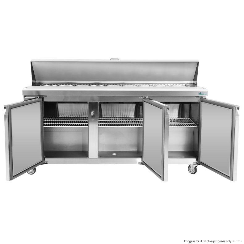 Thermaster three large door Sandwich Bar - SLB180