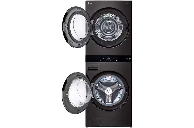 LG 19/10kg AI WashTower Stacked Washer Dryer – Black Steel WWT-1910B