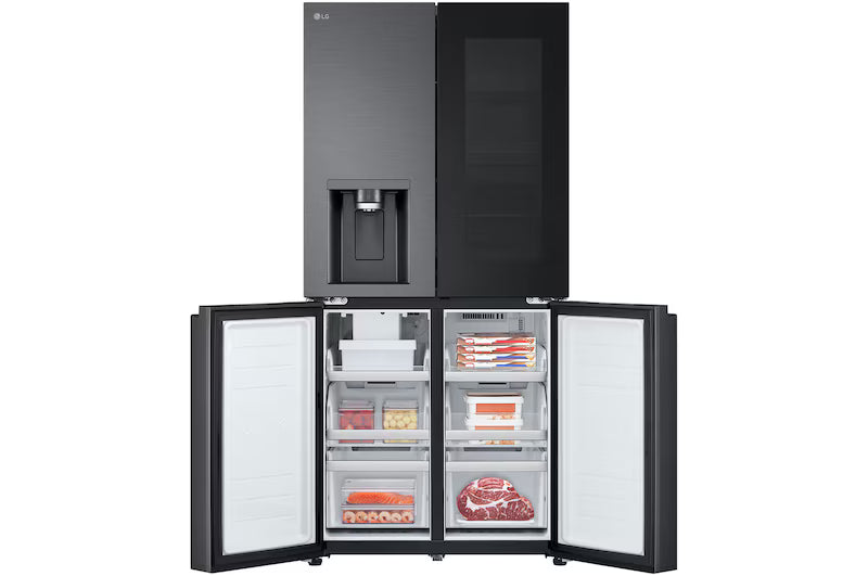 LG 508L Slim French Door Fridge, with InstaView Door-In-Door®, in Matte Black Finish GF-V500MBLC