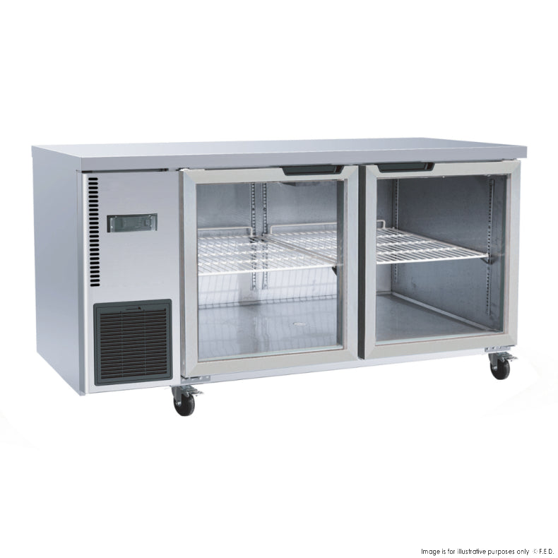 Thermaster Glass Door Workbench Fridge - TL1500TNG