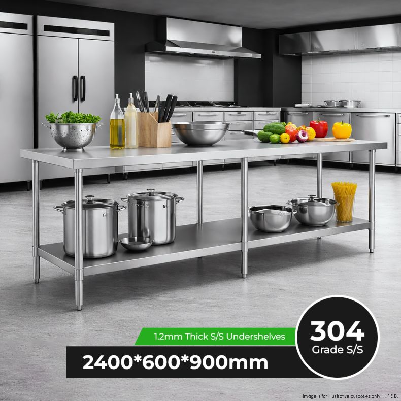 Modular System Stainless Steel Workbench - WB6-2400/A