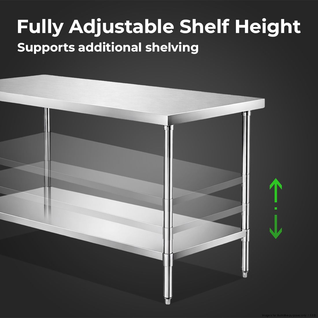 WB7-1800/A Stainless Steel Workbench