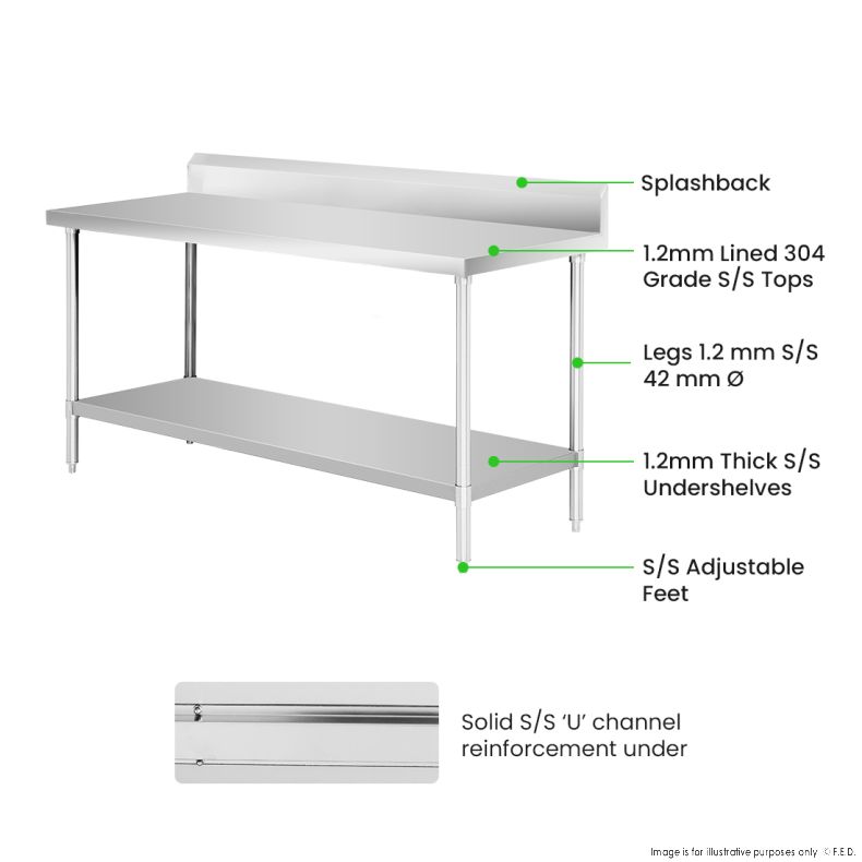 WBB7-1800/A Workbench with Splashback