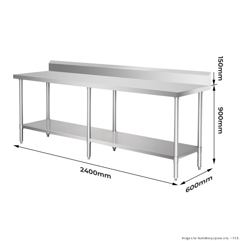 WBB6-2400/A Workbench with Splashback
