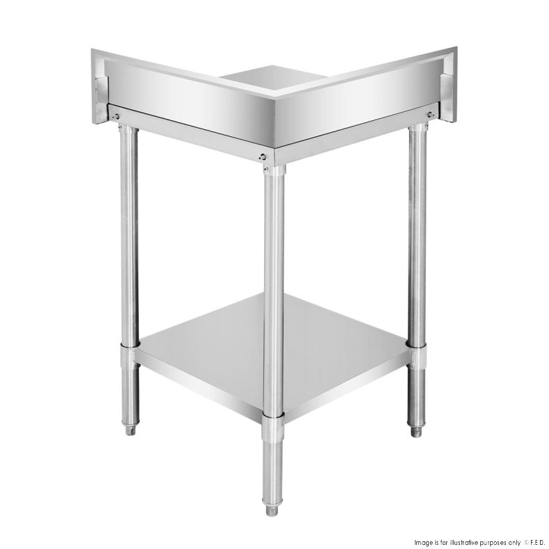 WBCB6-0600/A - Corner Workbench with 150mm Splashback & Undershelf
