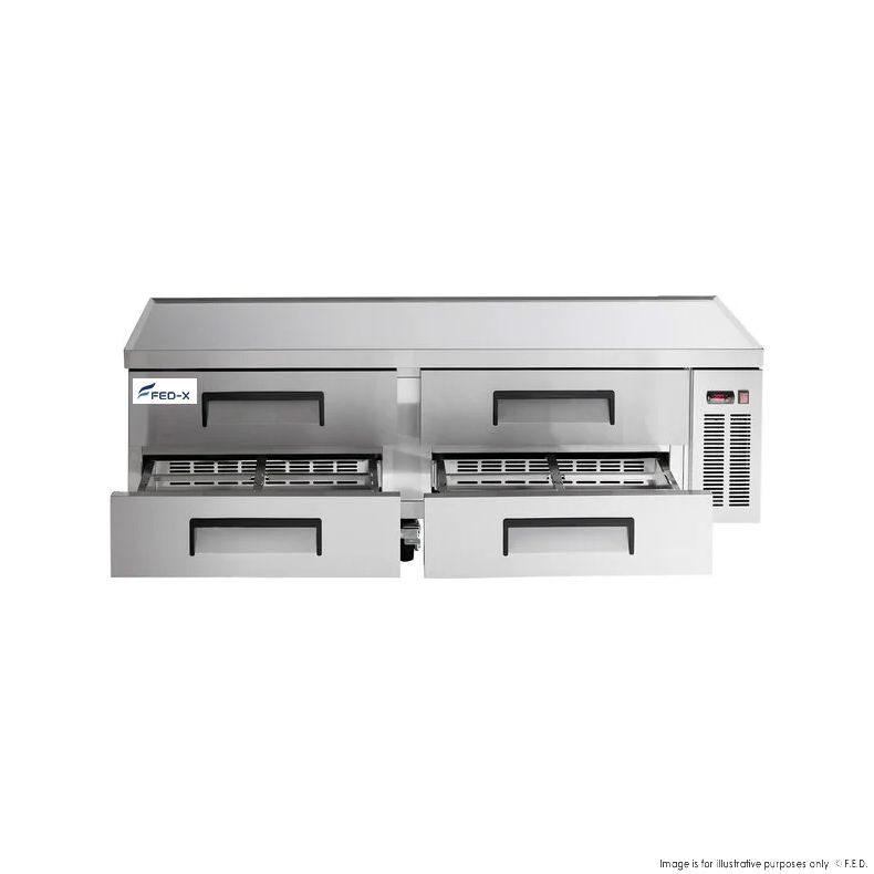 FED-X Chef Base Refrigeratied Drawer Bench 450L - XCB-72