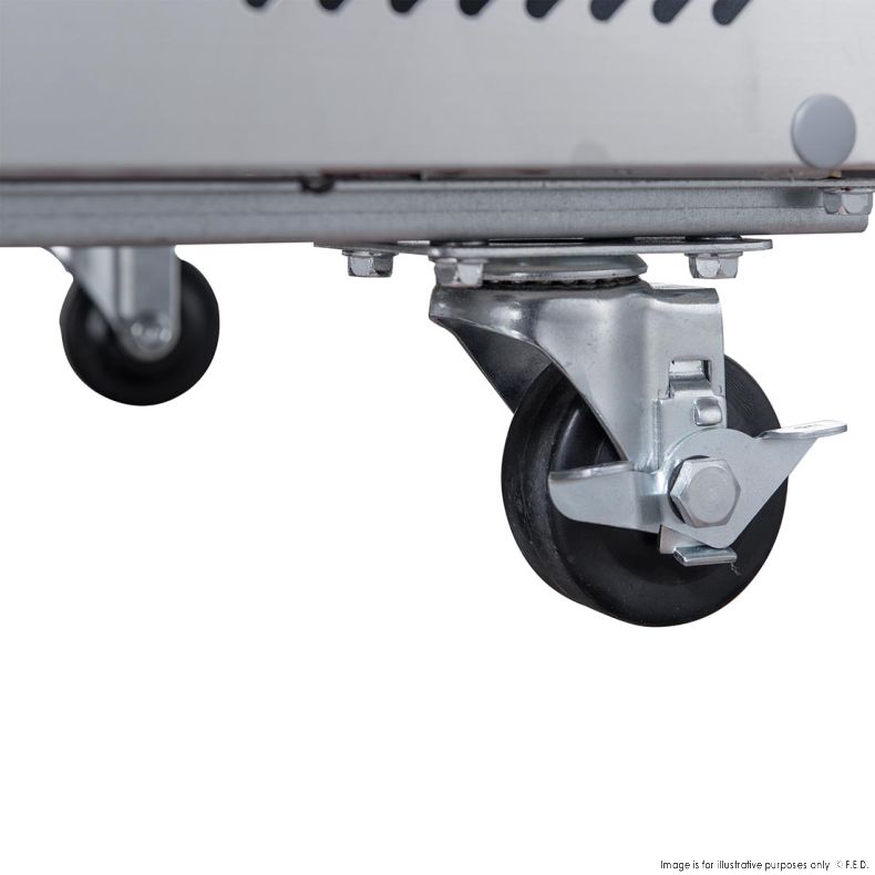FED-X Three Door Standard Saladette On Castors - XPZ3600TN