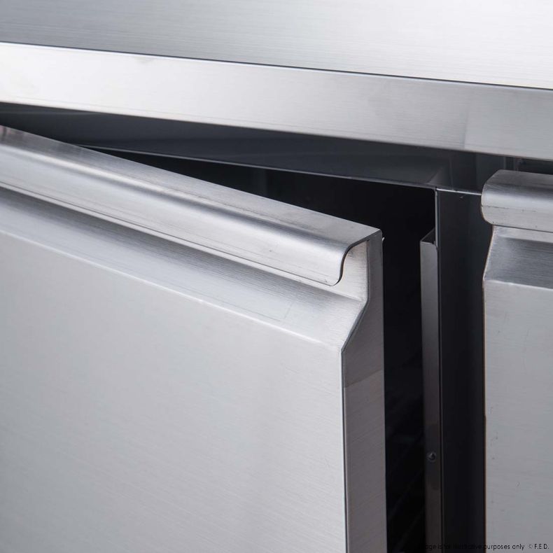 FED-X Three Door Standard Saladette On Castors - XPZ3600TN