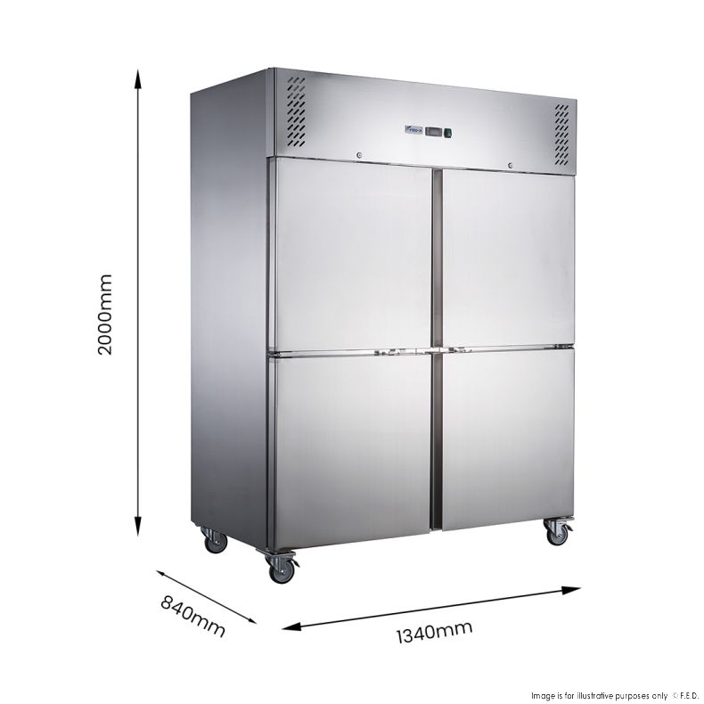 FED-X S/S Split Four-Door Upright Freezer - XURF1200S2V
